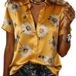 Blouses & Shirts Women's Fashion Loose-Fit Long-Sleeve Shirt with Cartoon Face Print