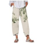 Pants & Trousers Women's trousers featuring an abstract print, stylish graffiti design, and a loose fit with pockets.