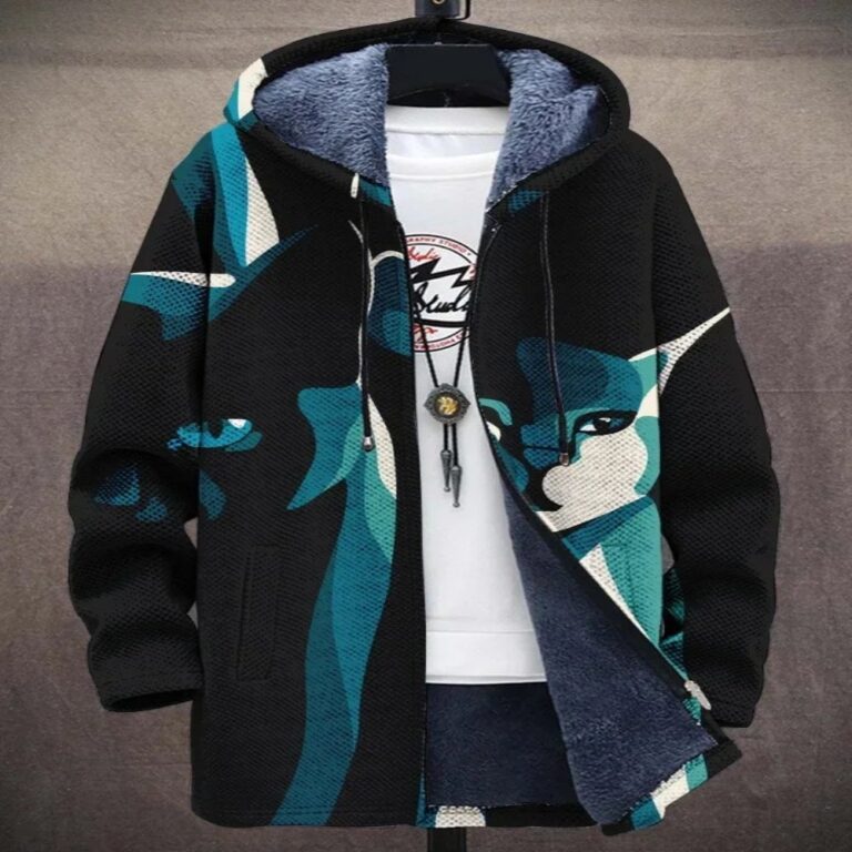 Jackets & Coats New stylish digital-print fleece-lined jacket