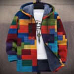 Jackets & Coats New stylish digital-print fleece-lined jacket
