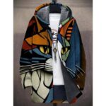 Jackets & Coats New stylish digital-print fleece-lined jacket